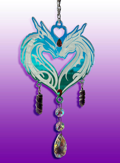 Dragon Lovers SunCatcher/Iridescent Acrylic