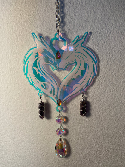 Dragon Lovers SunCatcher/Iridescent Acrylic