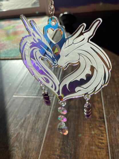 Dragon Lovers SunCatcher/Iridescent Acrylic