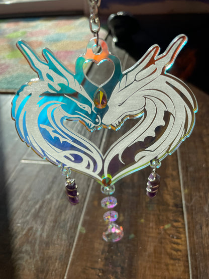 Dragon Lovers SunCatcher/Iridescent Acrylic