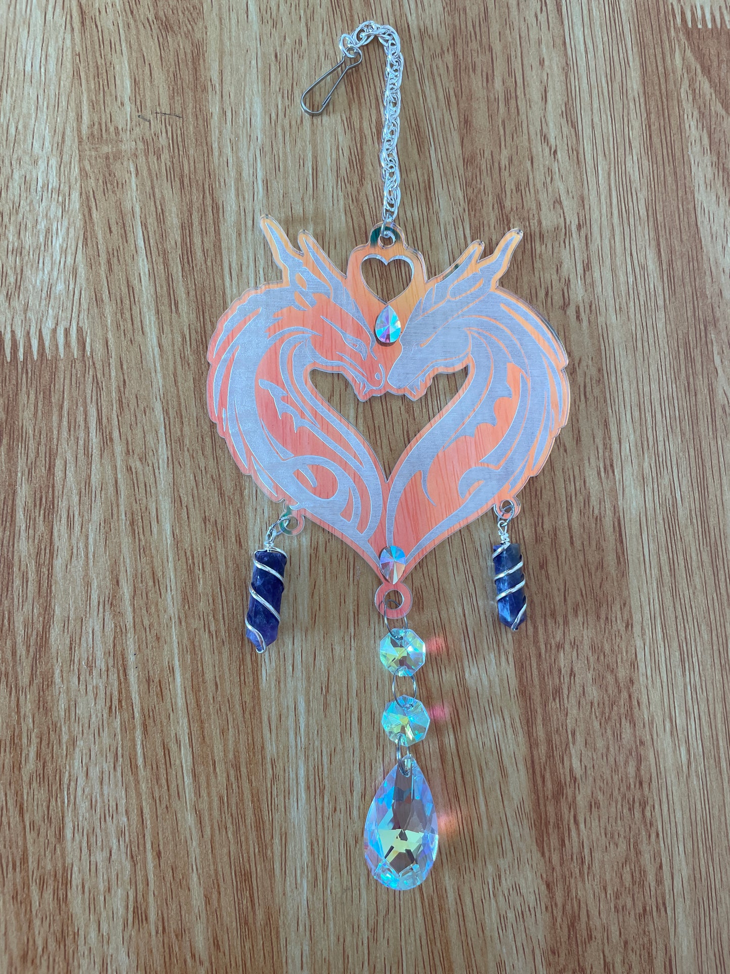 Dragon Lovers SunCatcher/Iridescent Acrylic