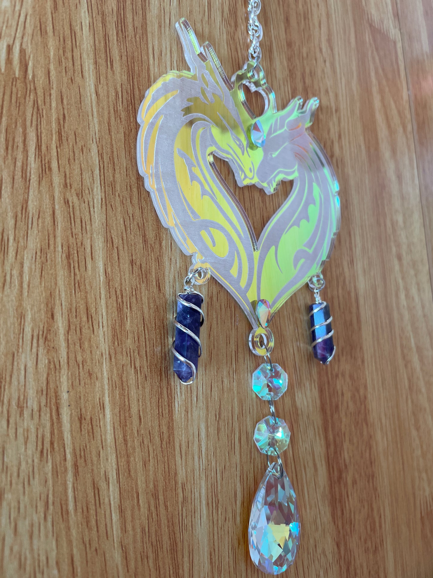 Dragon Lovers SunCatcher/Iridescent Acrylic