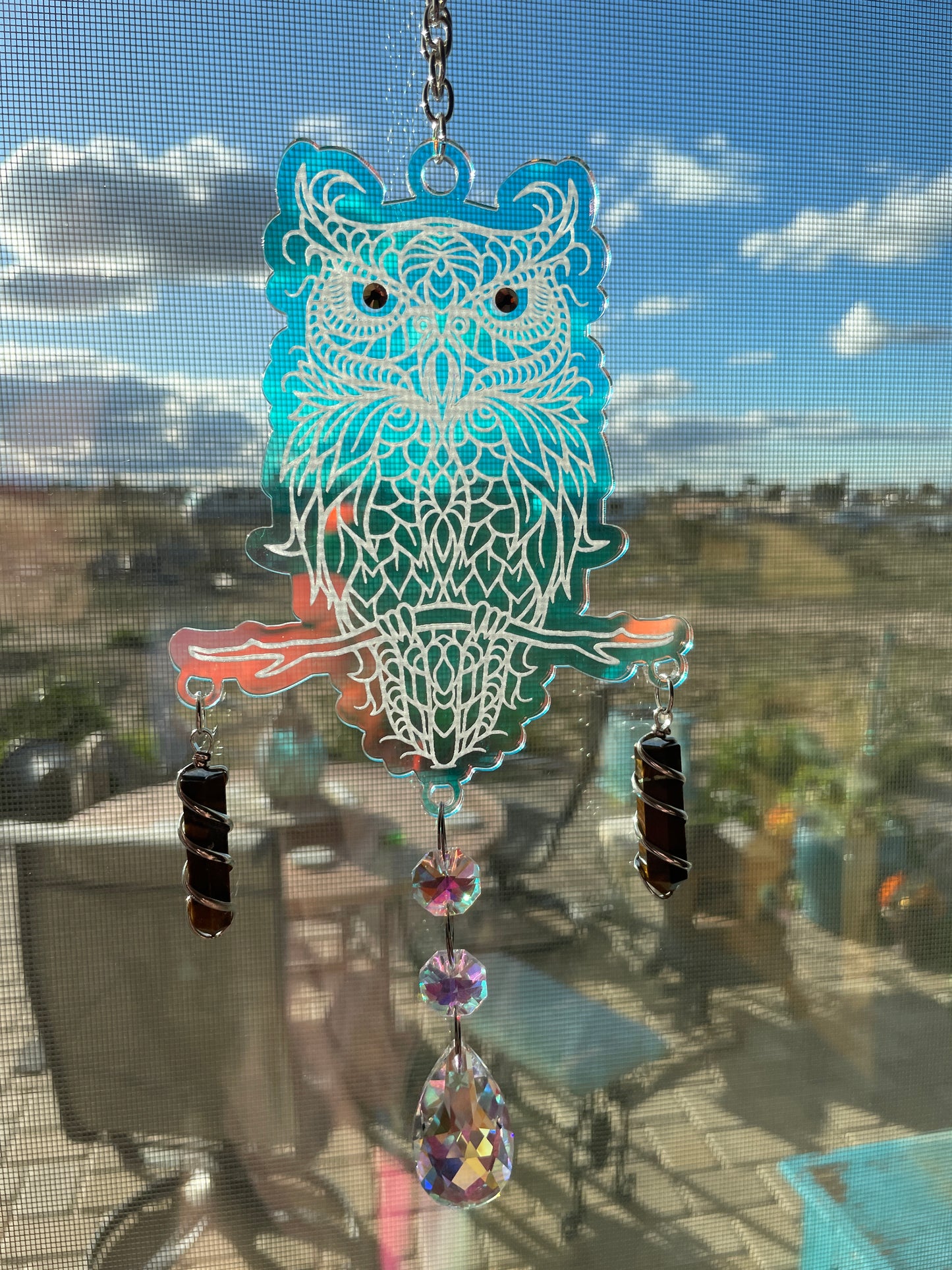 Forest Owl SunCatcher/Iridescent Acrylic