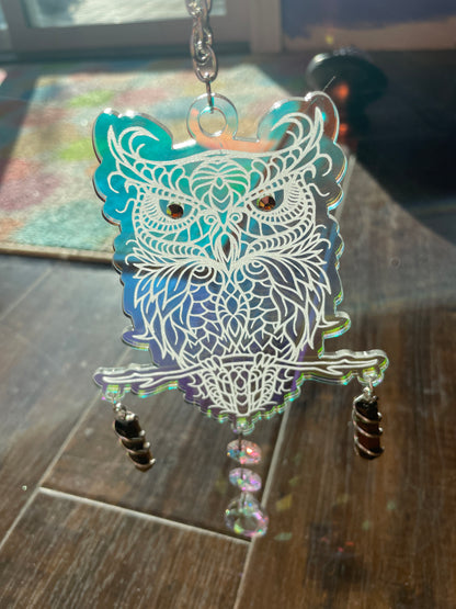 Forest Owl SunCatcher/Iridescent Acrylic