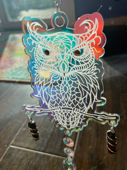 Forest Owl SunCatcher/Iridescent Acrylic