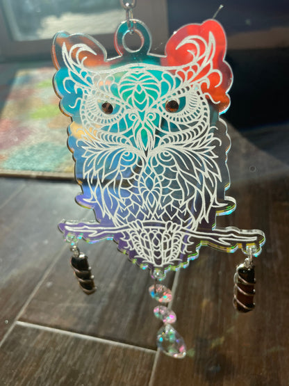 Forest Owl SunCatcher/Iridescent Acrylic