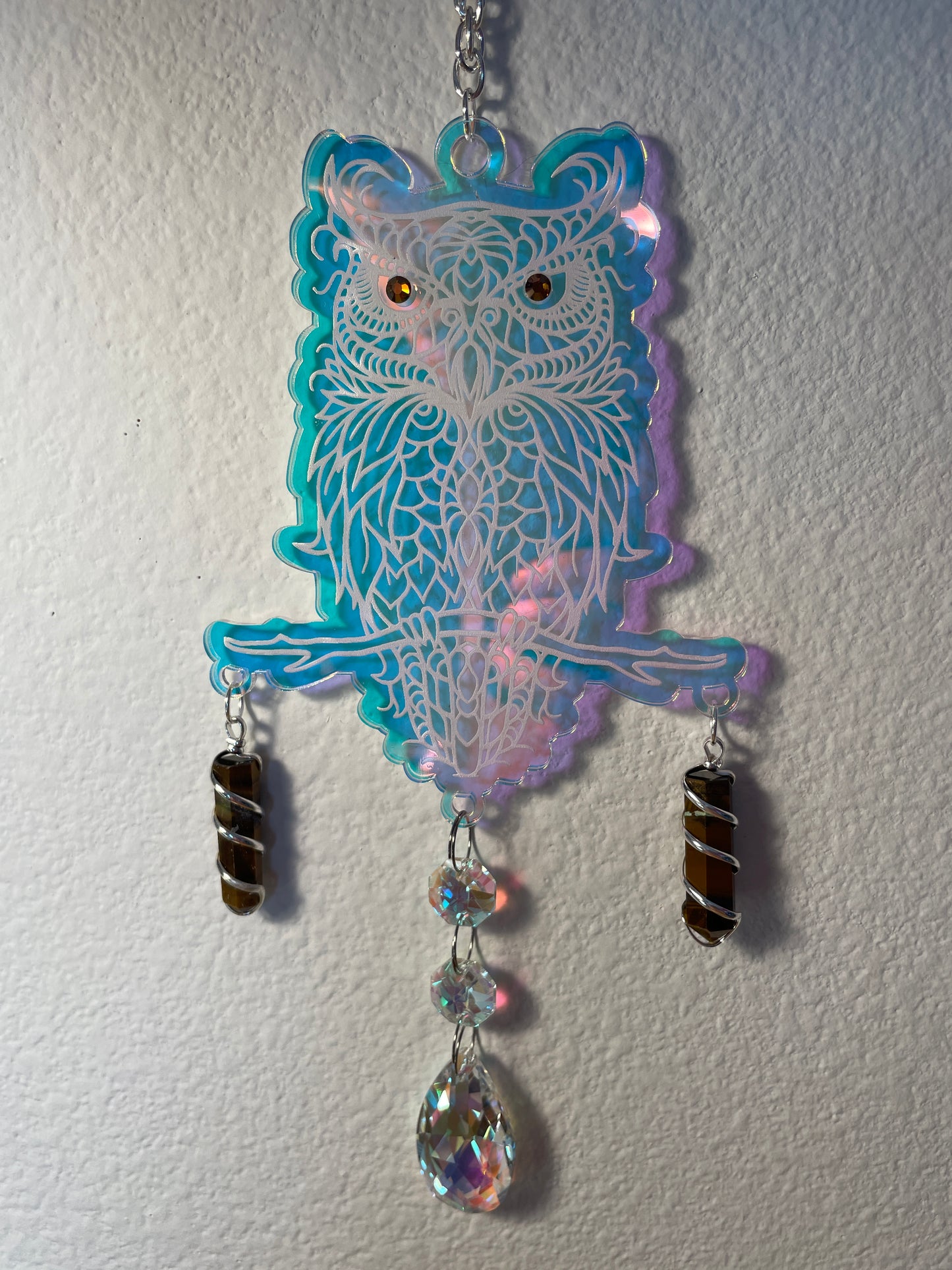 Forest Owl SunCatcher/Iridescent Acrylic