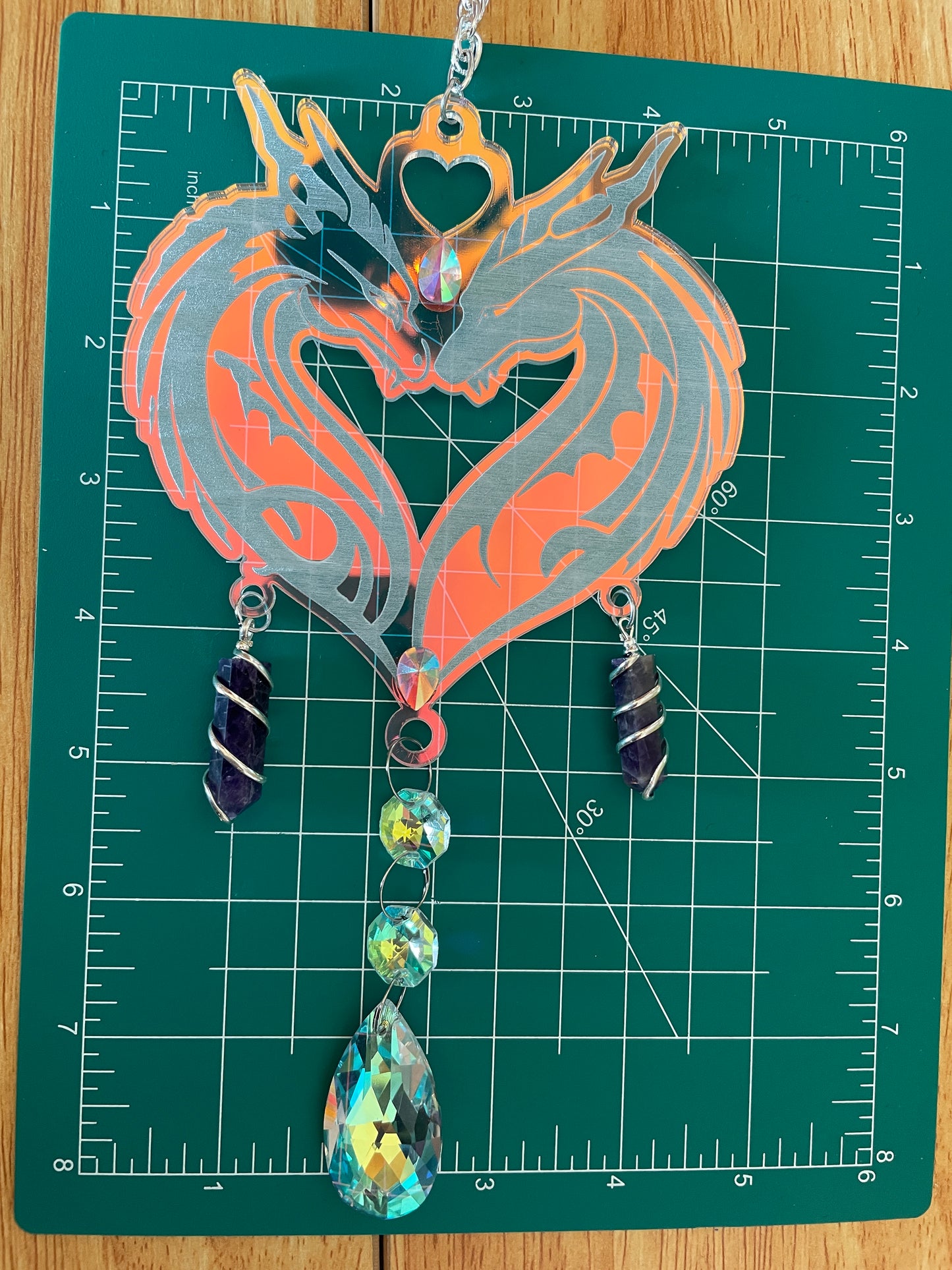 Dragon Lovers SunCatcher/Iridescent Acrylic