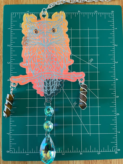 Forest Owl SunCatcher/Iridescent Acrylic