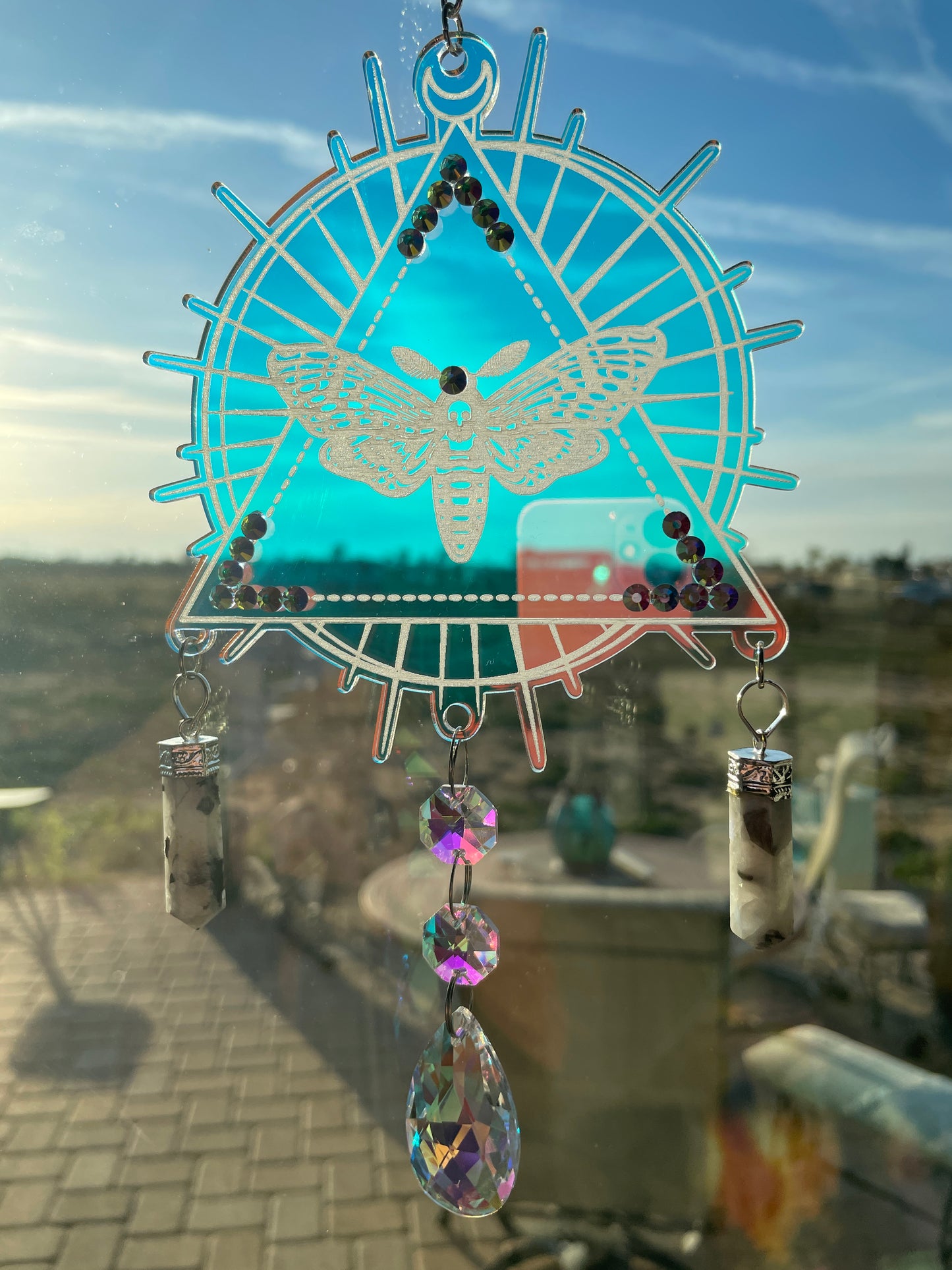 Death Head Moth SunCatcher/Iridescent Acrylic