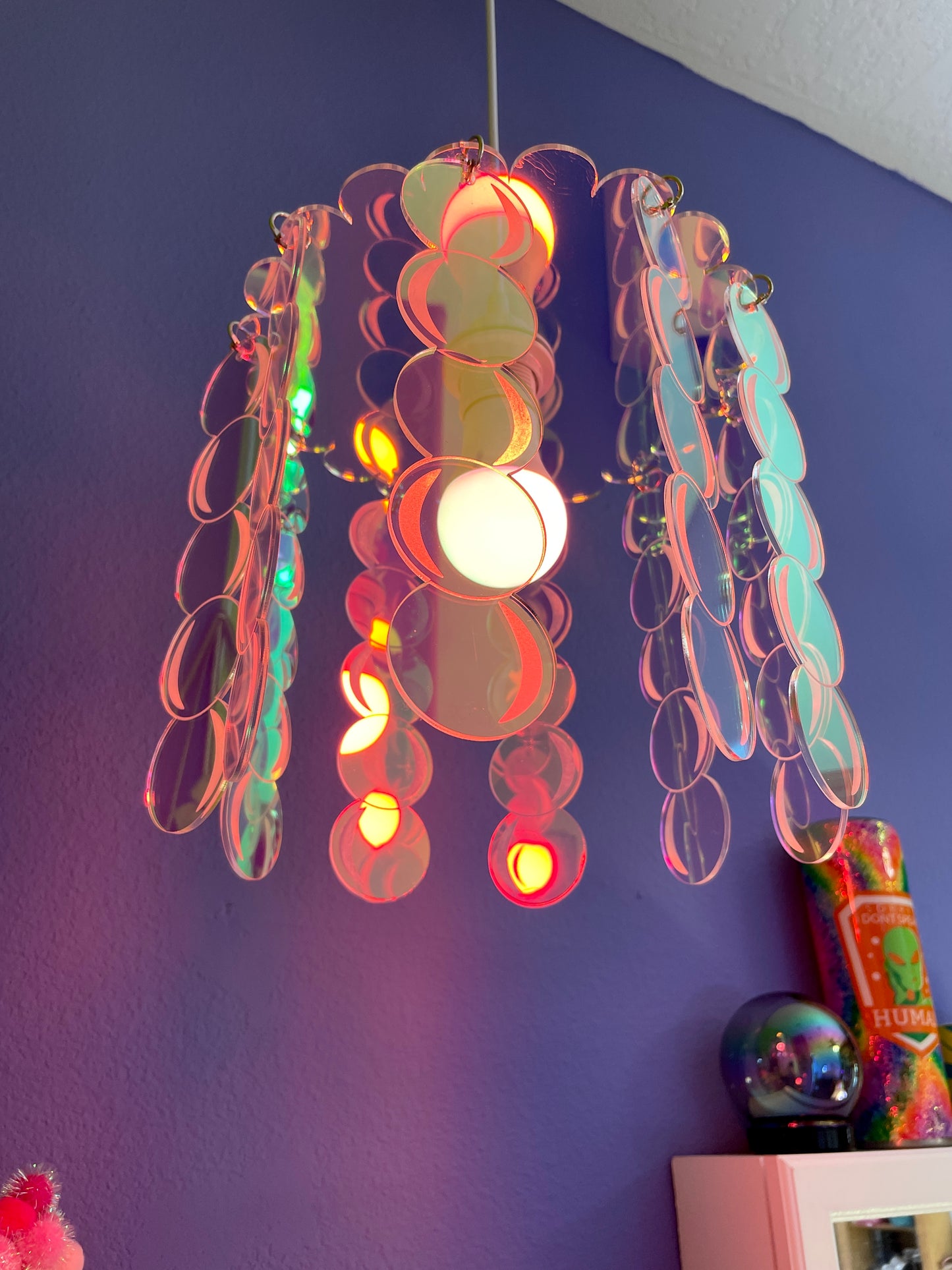 Acrylic Bubble Iridescent Rainbow Chandelier/Pendant Hanging Lamp/Iridescent Rainbow