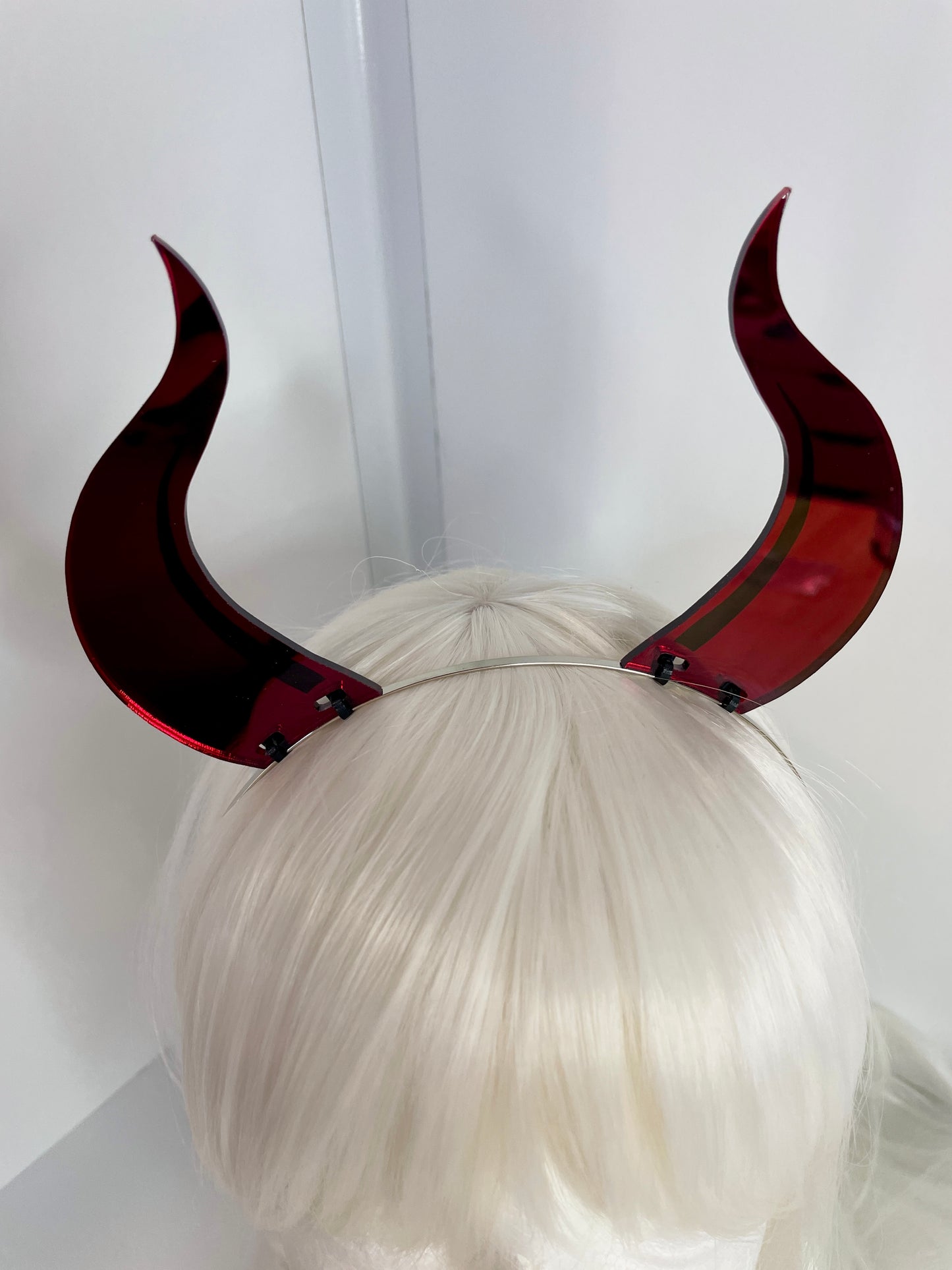 Devil Horns Headband/Rave/Mirrored Acrylic/8 Colors to choose from!