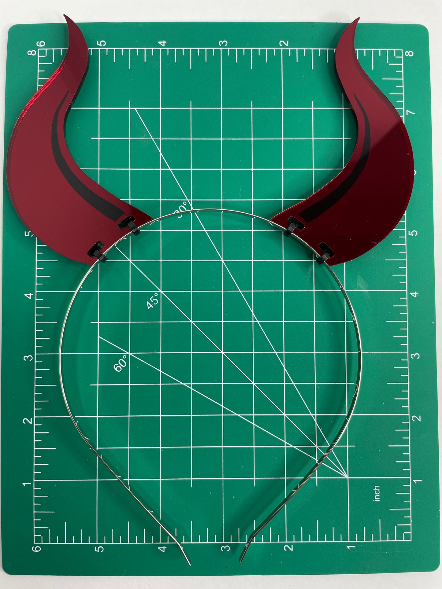 Devil Horns Headband/Rave/Mirrored Acrylic/8 Colors to choose from!