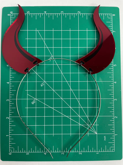 Devil Horns Headband/Rave/Mirrored Acrylic/8 Colors to choose from!