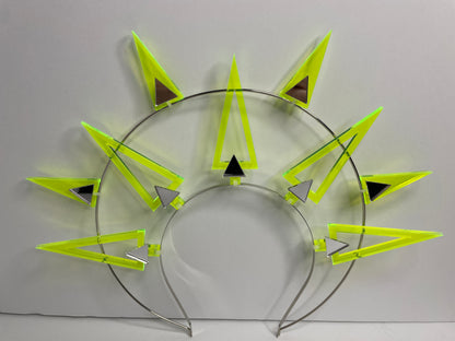 Liberty Headdress/Purge/Rave/Burning Man/Fluorescent Neon Acrylic/Glows in Blacklight!