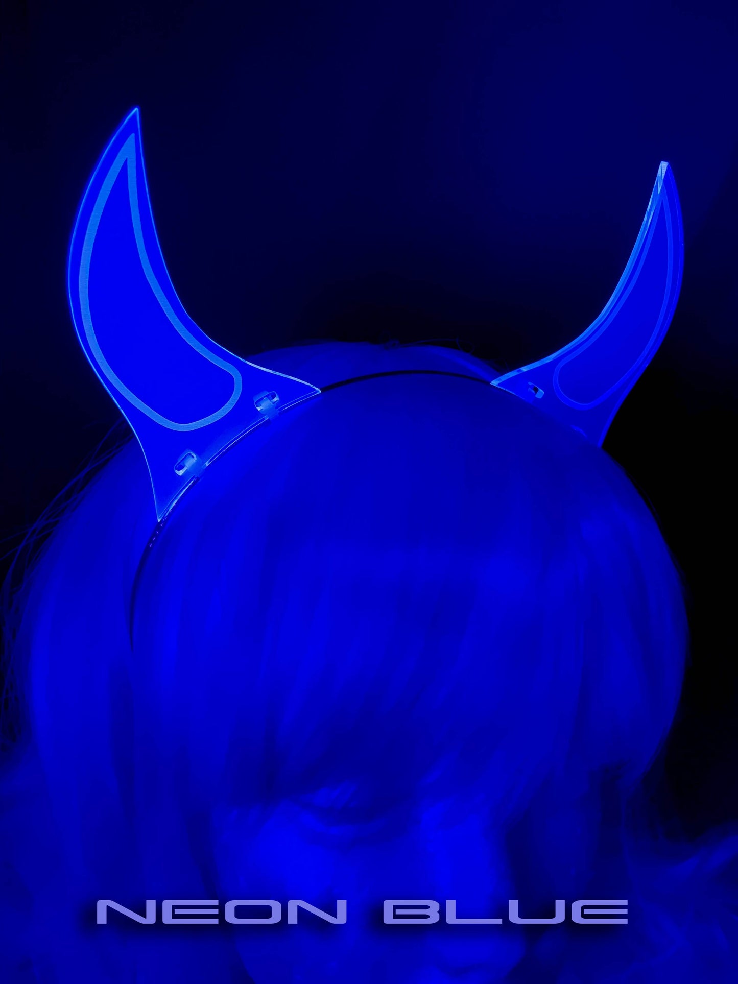 Devil Horns Headband/Rave/Fluorescent Neon Acrylic/Glows in Blacklight/5 Colors to choose from!