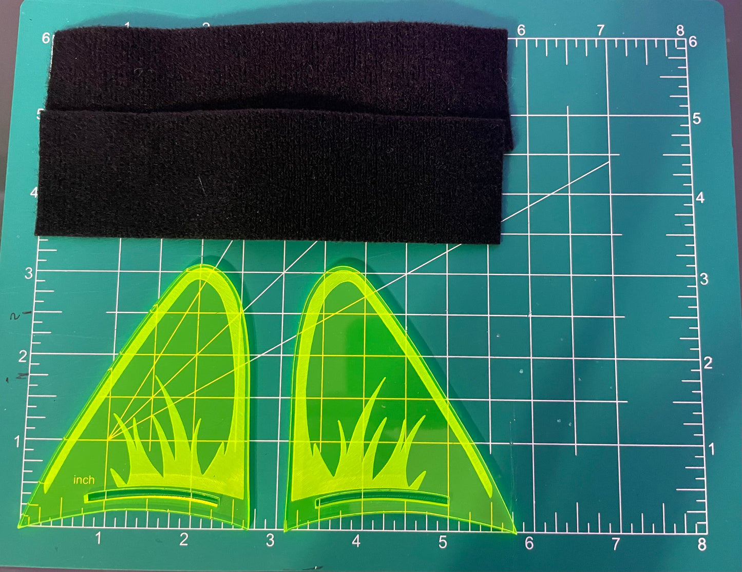 Cyberpunk Headphone Cat Ears/Fluorescent Neon Acrylic/Glows in Blacklight