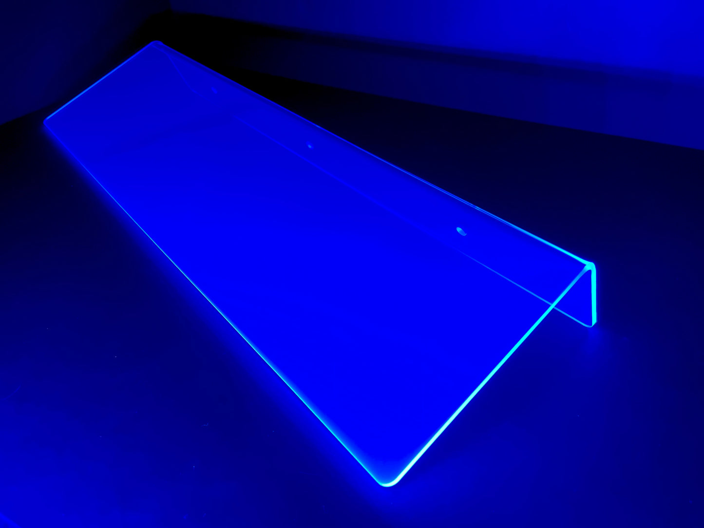 Fluorescent Neon Acrylic Shelf/18"x5"-3MM/Blacklight Reactive/Game Room/ Hippie Raver/Up to 5 Neon Colors Available!