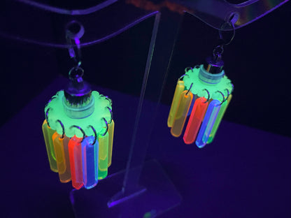 Rainbow Chandelier LED Earrings