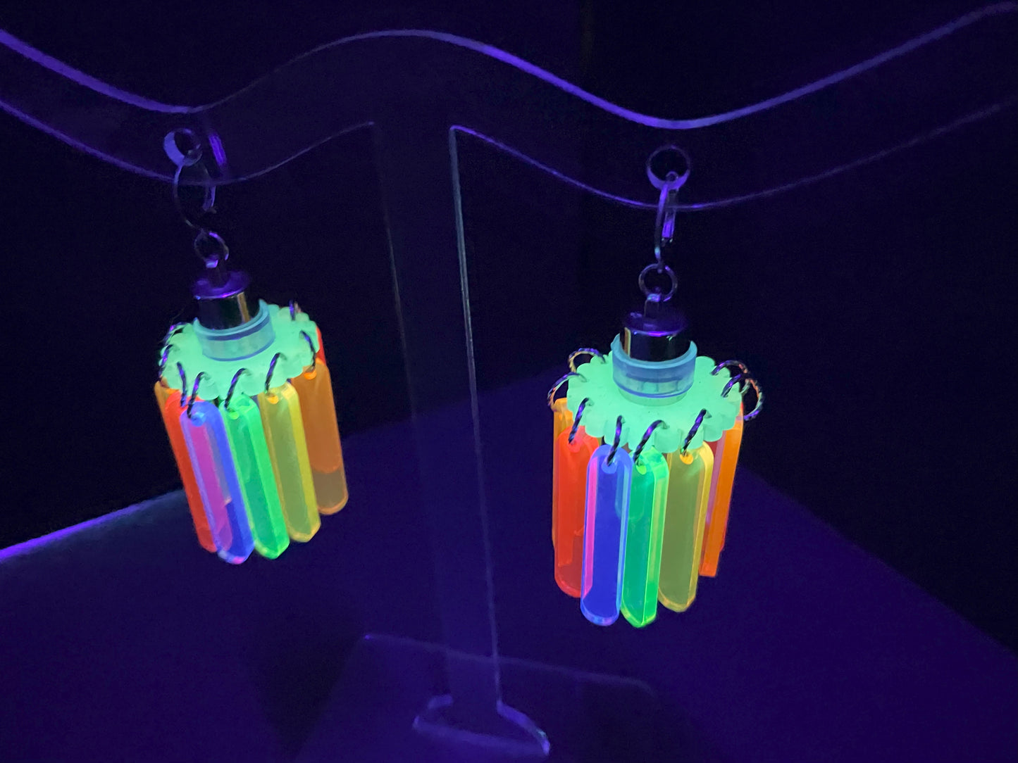 Rainbow Chandelier LED Earrings