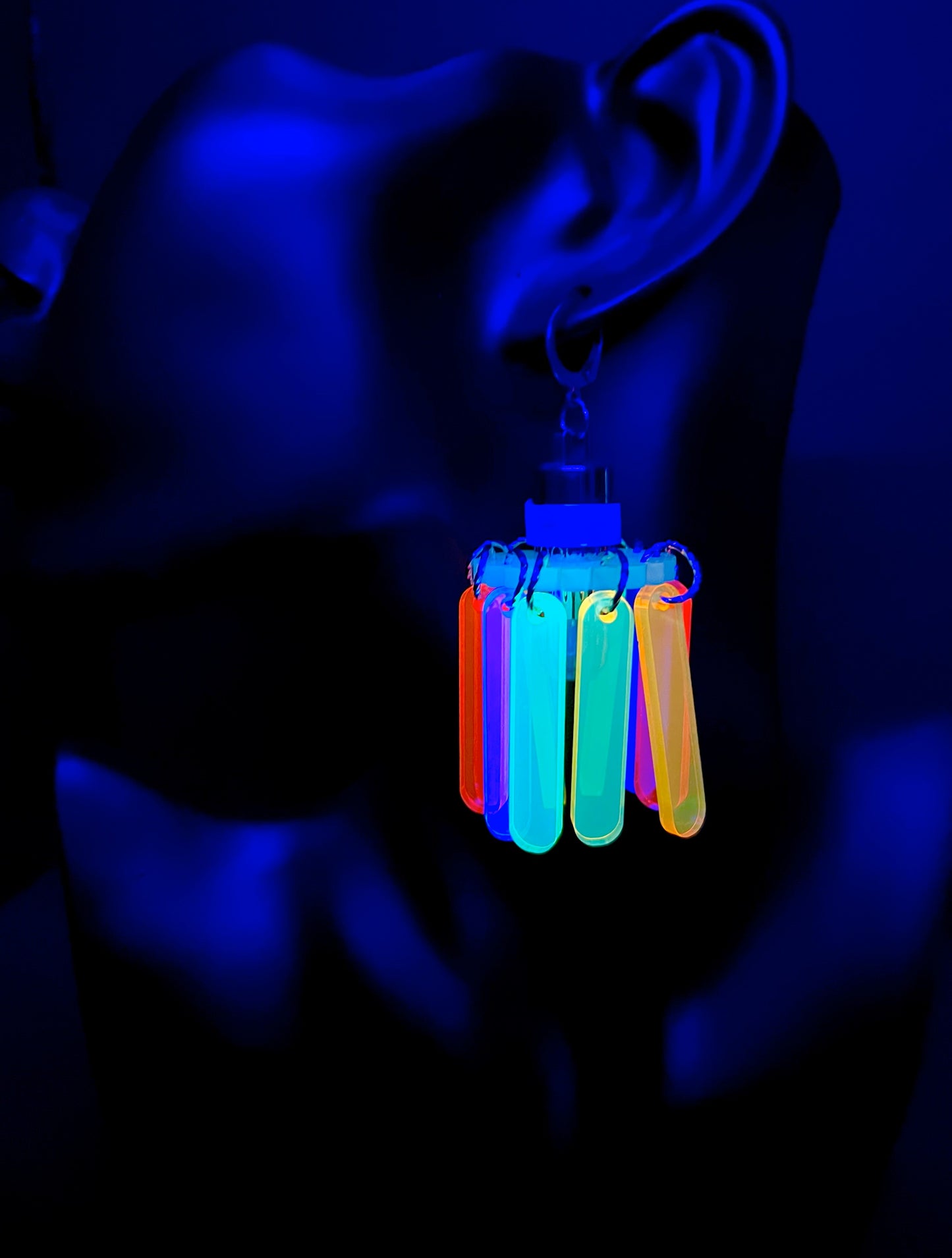 Rainbow Chandelier LED Earrings