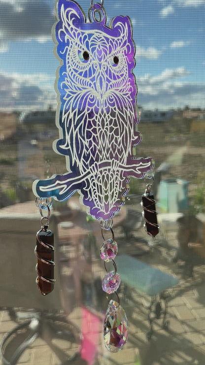 Forest Owl SunCatcher/Iridescent Acrylic