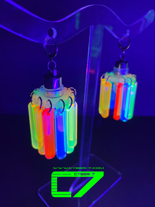 Rainbow Chandelier LED Earrings