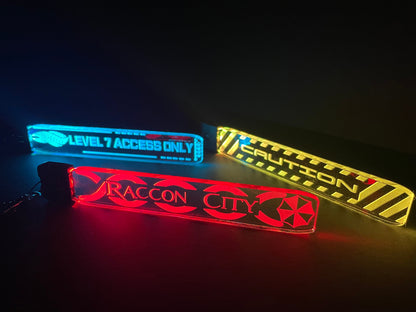 Cyberpunk/Futuristic LED Key Chain/7 Colors/USB Charging Cord