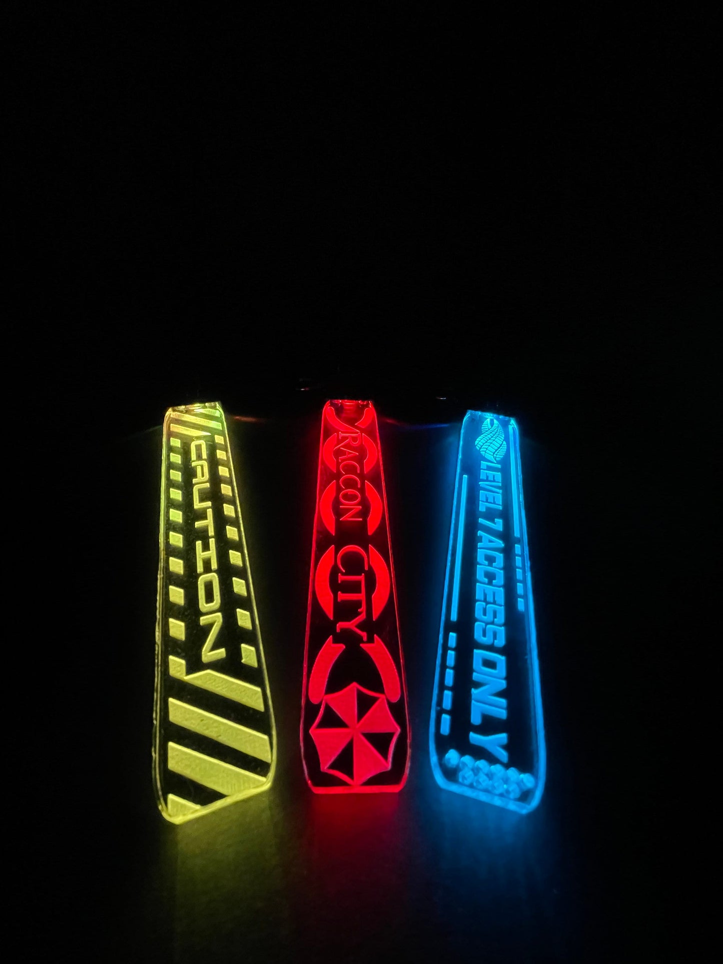 Cyberpunk/Futuristic LED Key Chain/7 Colors/USB Charging Cord