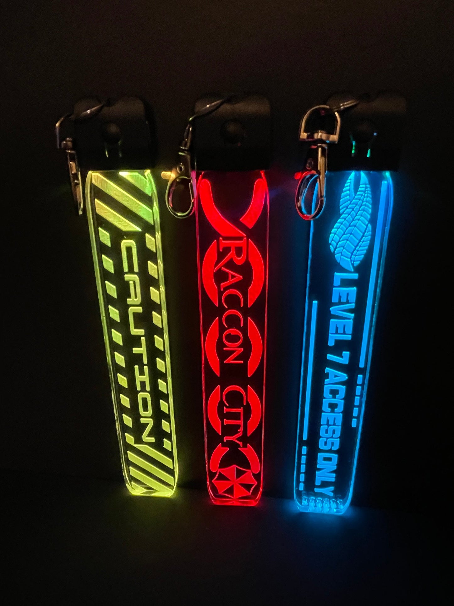 Cyberpunk/Futuristic LED Key Chain/7 Colors/USB Charging Cord