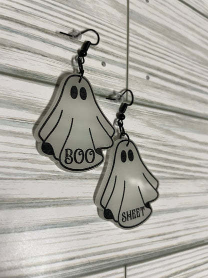 Boo Sheet Glow In The Dark Ghost Earrings/Halloween/Goth/Ren Faire