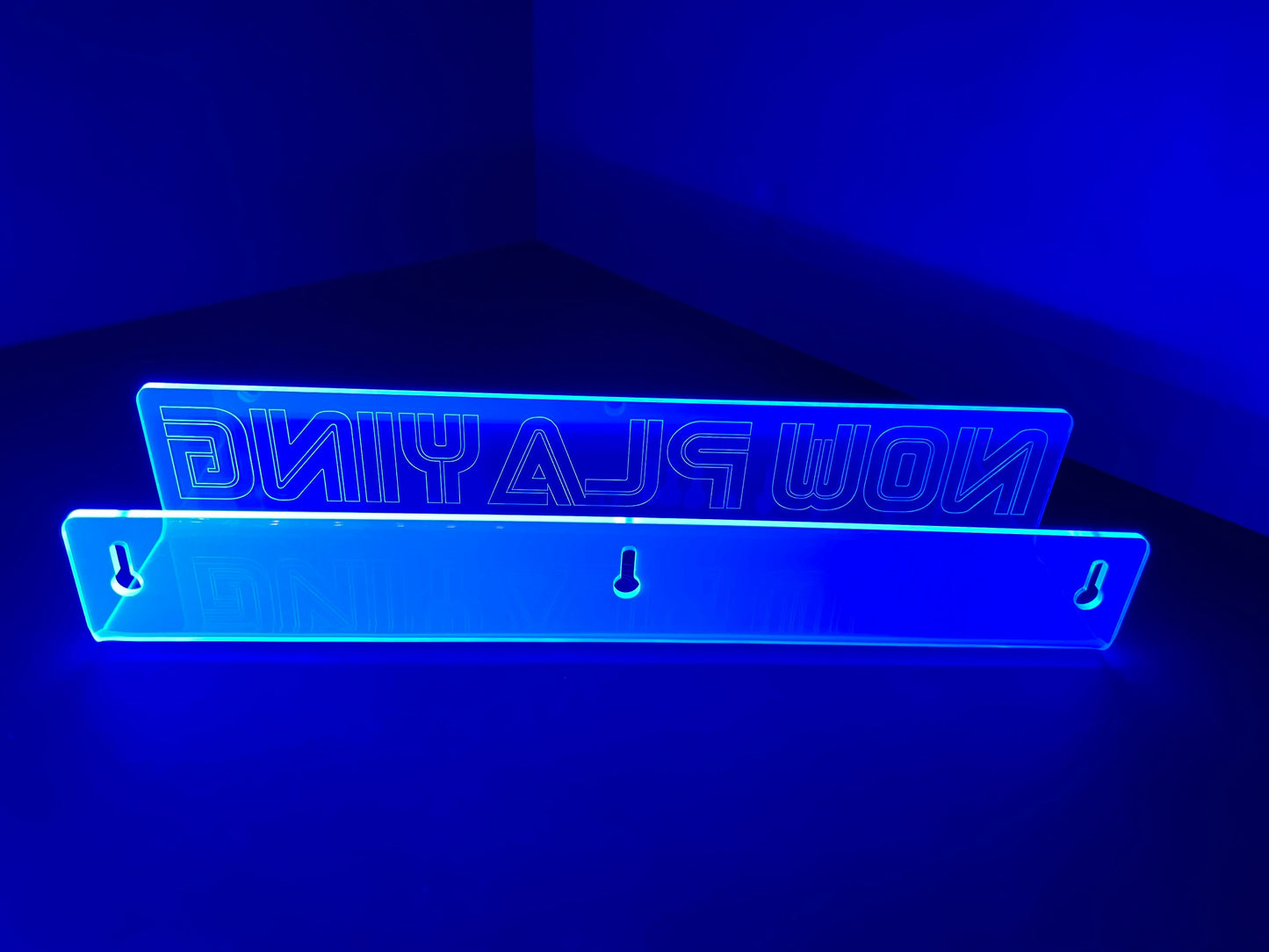 Neon Acrylic Album Shelf/Now Playing/Glows in BLACKLIGHT!